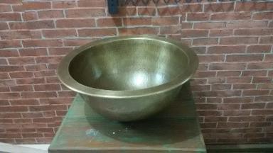 Brass Sink Item Code BS001D size wide 40 cm. high 20 cm.