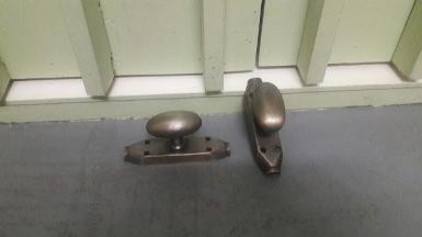 Brass door lock price/each Item Code KS107OVAL size wide 33 mm.long 125 mm.high 70 mm.