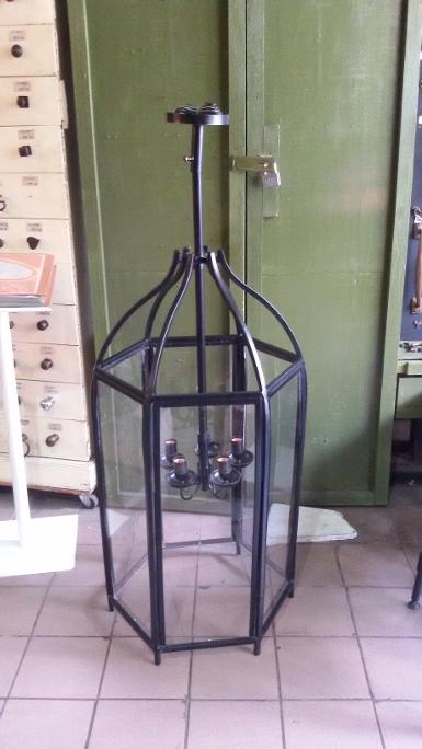 IRON LAMP Black powder coating color Item Code IRL18I size long 1000 x 500 mm.