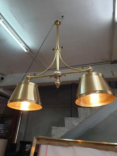 ฺBrass hanging meterail all is brass Item Code HGL2J size long total 1000 mm. shade 200mm x BT300