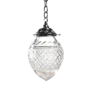 Hanging Lamp crystal with brass in nickle color finish Item Code ELS18SV size Cut glass