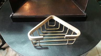 Shower Baskets Brass Item Code ACB04C size 12 x 12 x h 5 cm.