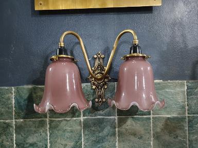 Brass Wall Lamp Item Code WL2RBP size wide 34 cm.base 178 mm x 80 mm.