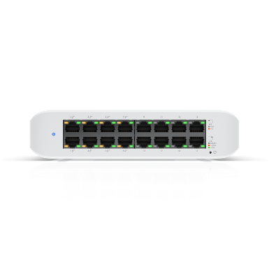 UBIQUITI USW-Lite-16-PoE L2 PoE switch 8 x 1G PoE+, 8 x 1G, Fanless, Wall-mountable, 45W supply