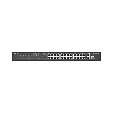 REYEE RG-ES126S-P V2, 24-Port 10/100 Mbps with 2-Port Gigabit Rackmount PoE Switch