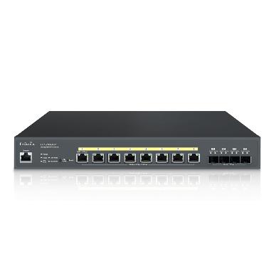 EnGenius ECS2512FP Cloud 8-Port 240W PoE+ Multi-Gig 2.5 Gb Switch, 4 x 10G SFP+