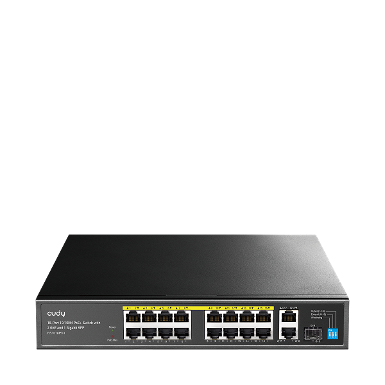 SWITCH CUDY FS1018PS1 16-Port PoE+ 10/100M with 2 Port Gigabit and 1SFP Port Unmanaged Switch