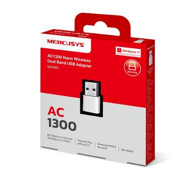 MERCUSYS MA30N AC1300 Nano Wireless Dual Band USB Adapter