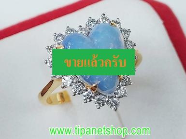 แหวนโอปอหัวใจล้อมเพชร ไซท์ 51 / TN25163