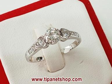 TN25512 แหวนชูบ่าเพชร ไซท์ 58