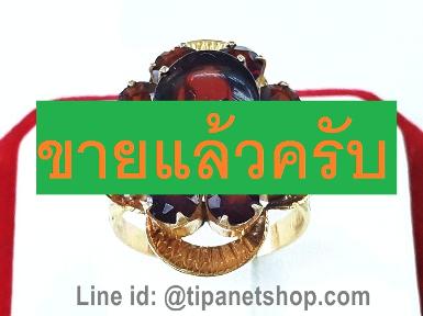 TN24947 แหวนโกเมน ยกช่อดอกไม้ ไซท์ 48.5