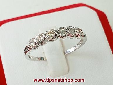 TN25289 แหวนแถวเพชร 0.42 กะรัต ไซท์ 57